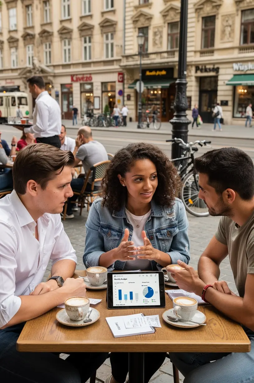 Okostelefon és laptop egy oktató blog megnyitva, amely gyakorlati pénzügyi tippeket ad.